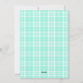 Magische Mint Gingham Mijn Eerste Kerst Baby Feestdagenkaart (Achterkant)