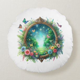 Magische mirroir rond kussen
