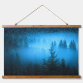 Magische mist in sneeuwsparrenbos hangend wandkleed (Voorkant)