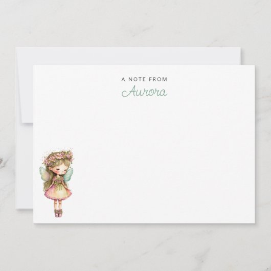 Magische Moderne Fee Gepersonaliseerd  Notitiekaartje (Voorkant)