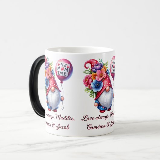 Magische Moederdag: Kleurveranderende Gnome Magische Mok (Voorkant links)