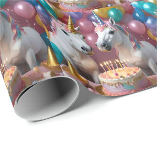 Magische momenten: een witte eenhoorns 'verjaardag cadeaupapier