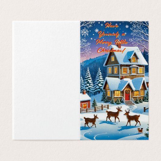 Magische momenten kerstkaart kaart (Buitenkant ongevouwen)