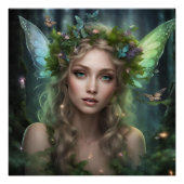 Magische mooie Natuur bos fee Perfect Poster (Voorkant)