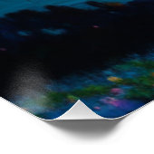 Magische Moon River Tree in olieverfschilderstijl Perfect Poster (Hoek)