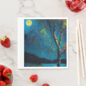 Magische Moon River Tree in olieverfschilderstijl Servet (Insitu)