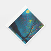 Magische Moon River Tree in olieverfschilderstijl Servet (Hoek)