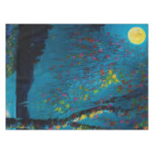 Magische Moon River Tree in olieverfschilderstijl Tafelkleed (Voorkant (Horizontaal))