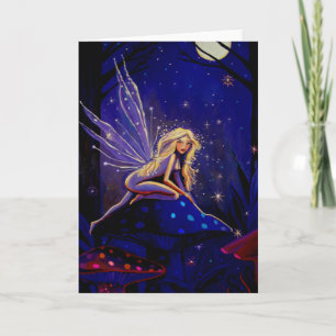 Magische moonlight Faery - Wenskaart Kaart