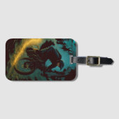 Magische Mountain Biking Adventure Trail Scene Bagagelabel (Voorkant (horizontaal))