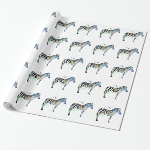 Magische Multi-Colour Zebra Spray Paint-stijl Cadeaupapier