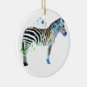 Magische Multi-Colour Zebra Spray Paint-stijl Keramisch Ornament (Rechts)