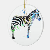 Magische Multi-Colour Zebra Spray Paint-stijl Keramisch Ornament (Links)