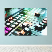 Magische Muziek Mixer Canvas Afdruk (Insitu (Houten vloer))