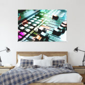 Magische Muziek Mixer Canvas Afdruk (Insitu (Slaapkamer))