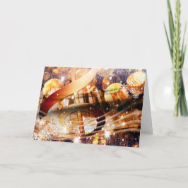 magische muzieknoot pianoleraar feestelijke feestd feestdagen kaart