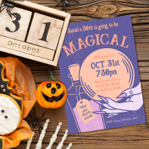 Magische mystieke boze Halloween uitnodiging