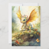 Magische Mystieke Dragon Baby shower Kaart (Achterkant)