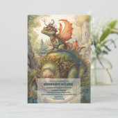 Magische Mystieke Dragon Baby shower Kaart (Staand voorkant)