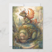 Magische Mystieke Dragon Baby shower Kaart (Achterkant)