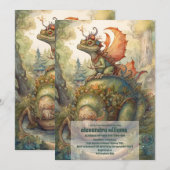 Magische Mystieke Dragon Baby shower Kaart (Voorkant / Achterkant)