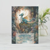 Magische Mystieke Dragon Baby shower Kaart (Staand voorkant)