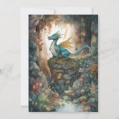 Magische Mystieke Dragon Baby shower Kaart (Achterkant)