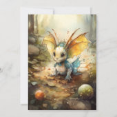 Magische Mystieke Dragon Baby shower Kaart (Achterkant)