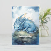 Magische Mystieke Dragon Baby shower Kaart (Staand voorkant)