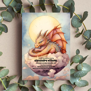 Magische Mystieke Dragon Baby shower Kaart