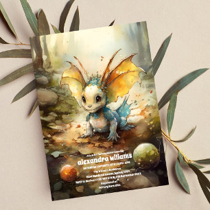 Magische Mystieke Dragon Baby shower Kaart