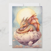 Magische Mystieke Dragon Baby shower Kaart (Achterkant)