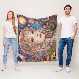 Magische Mystieke Fantasy Meisje Fleece Deken