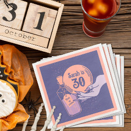 Magische mystieke goddeloze Halloween Party Servet