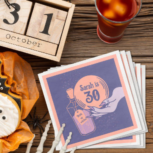 Magische mystieke goddeloze Halloween Party Servet