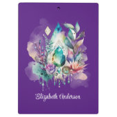 Magische Mystieke Kristallen Dreamcatcher Paarse Klembord (Achterkant)