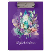 Magische Mystieke Kristallen Dreamcatcher Paarse Klembord (Voorkant)