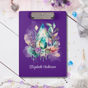 Magische Mystieke Kristallen Dreamcatcher Paarse Klembord