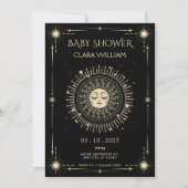 Magische mystieke tarot boho zon Baby Douche Kaart (Voorkant)