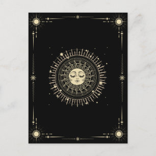 Magische mystieke tarot boho zon briefkaart