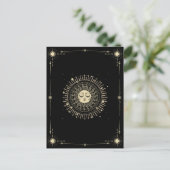 Magische mystieke tarot boho zon briefkaart (Staand voorkant)