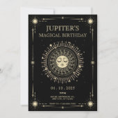 Magische mystieke tarot boho zon verjaardag kaart (Voorkant)