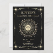 Magische mystieke tarot boho zon verjaardag kaart (Voorkant)