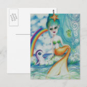 Magische mystische zeemeermin briefkaart (Voorkant / Achterkant)