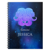Magische naam met Zodiac-teken Gemini-Notitieboek Notitieboek (Voorkant)