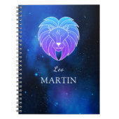 Magische naam met Zodiac-teken Leo-Notitieboek Notitieboek (Voorkant)