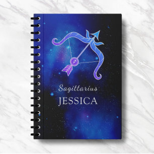 Magische naam met Zodiac-teken Sagittarius-Notitie Notitieboek