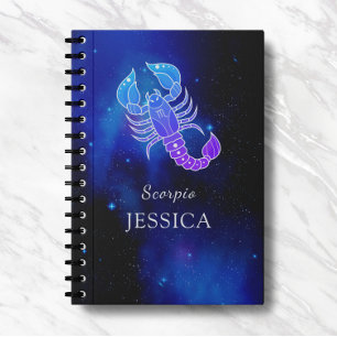 Magische Naam met Zodiac-teken Scorpio-Notitieboek Notitieboek