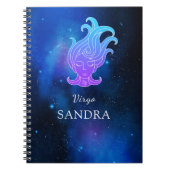 Magische naam met Zodiac-teken Virgo Notitieboek (Voorkant)