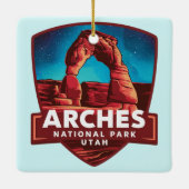Magische nacht in Arches National Park Keramisch Ornament (Achterkant)